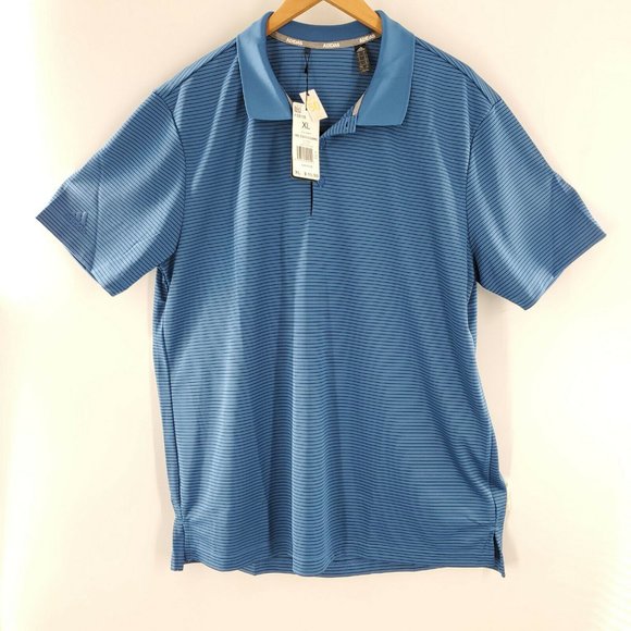 NWT Adidas Mens Blue Stripped Collared T-Shirt Size‎ XL - Picture 1 of 6